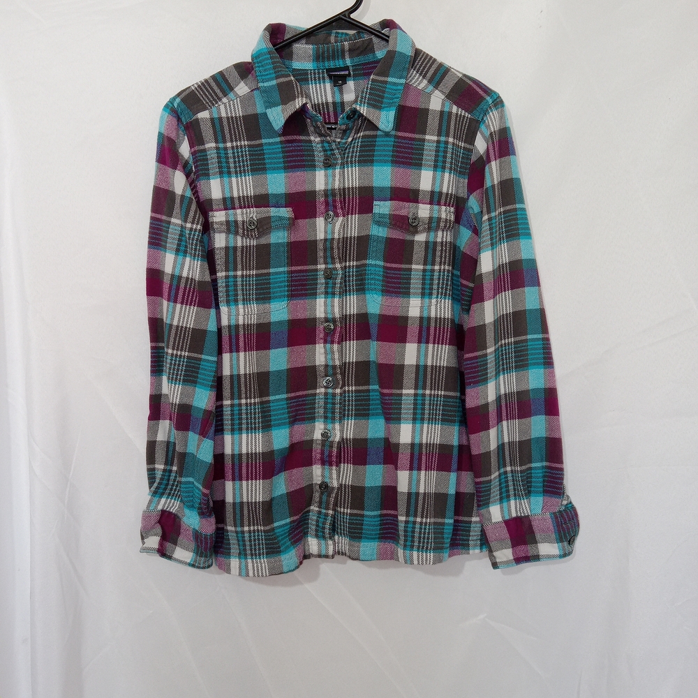 Patagonia Plaid Button Down Shirt - Purple, Blue, Gray